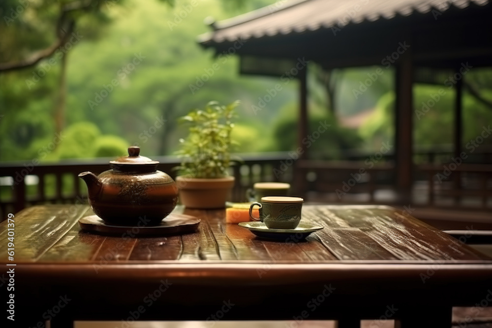 Chinese traditional tea culture scene