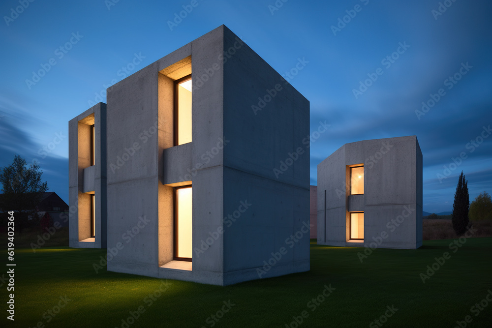 High -end modern architectural street view