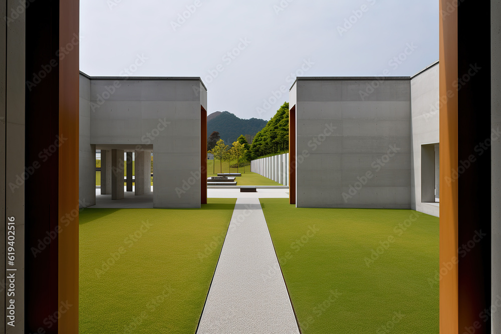 High -end modern architectural street view