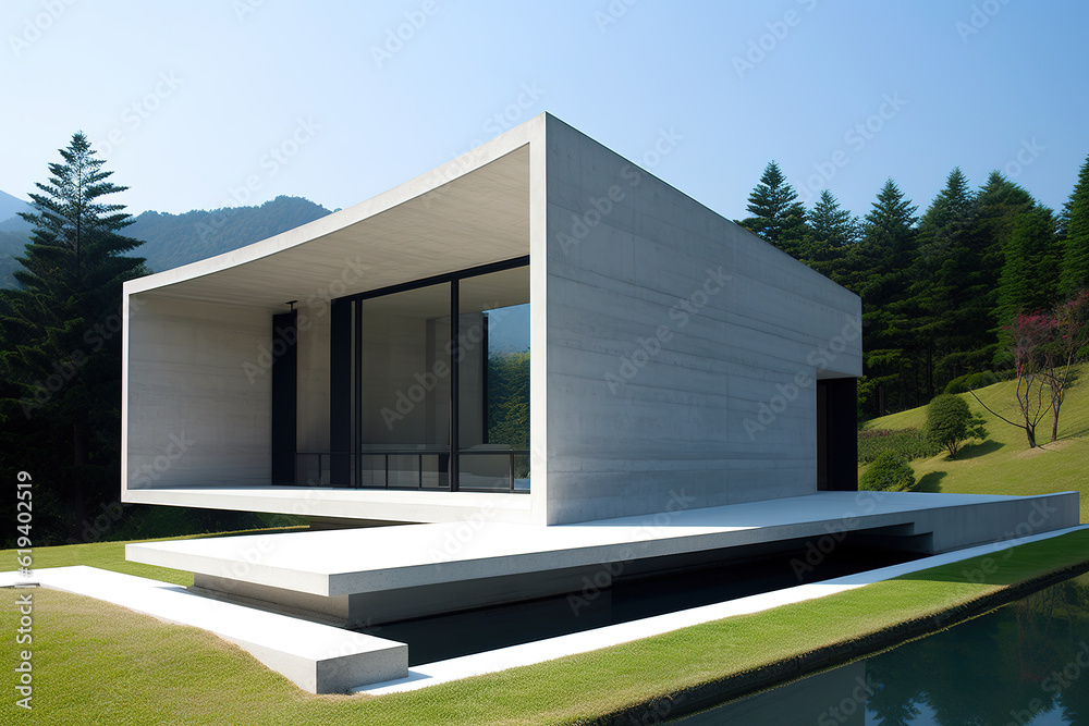 High -end modern architectural street view