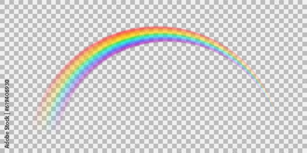 Blurred rainbow with transparent effect. Vector