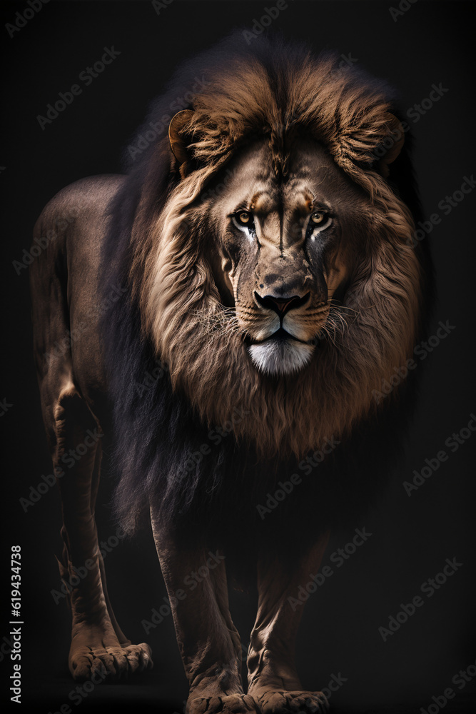 Black golden Lion