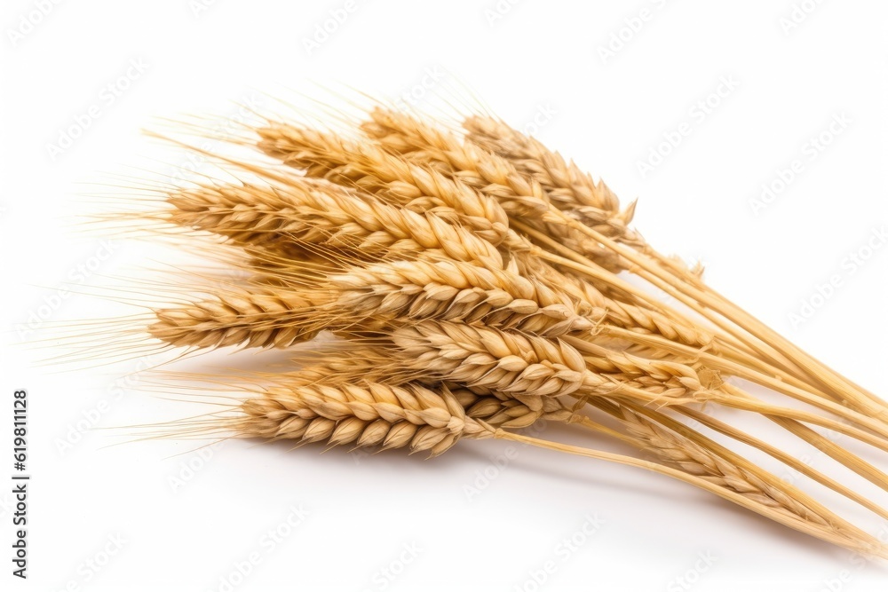 Ears of Wheat, Wheat ears isolated on white background.