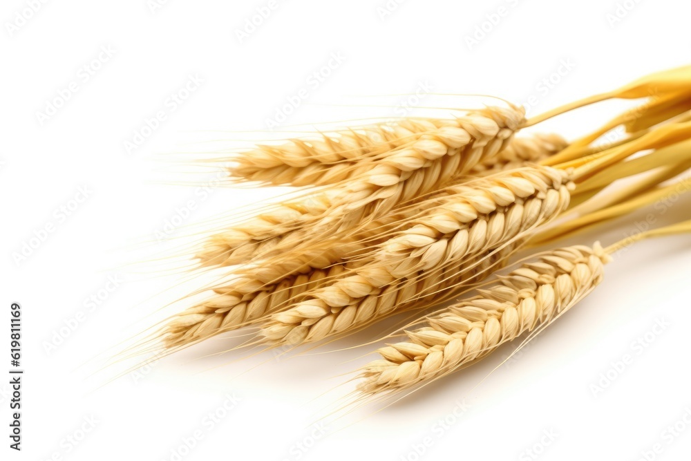 Ears of Wheat, Wheat ears isolated on white background.