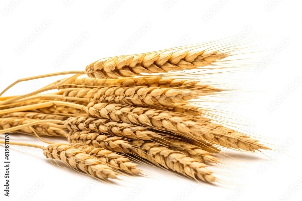 Ears of Wheat, Wheat ears isolated on white background.