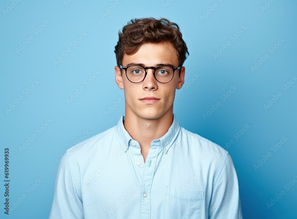 Young handsome man. Illustration AI Generative.