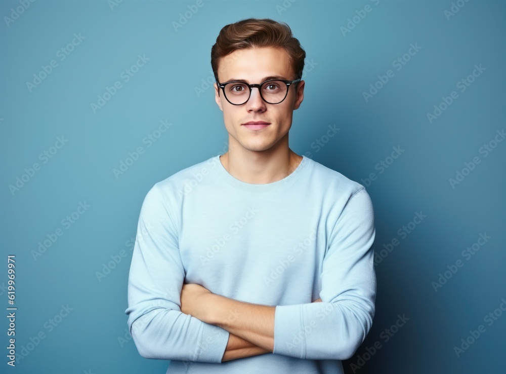 Young handsome man. Illustration AI Generative.