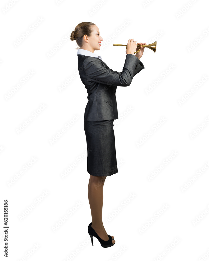 Business woman with flute