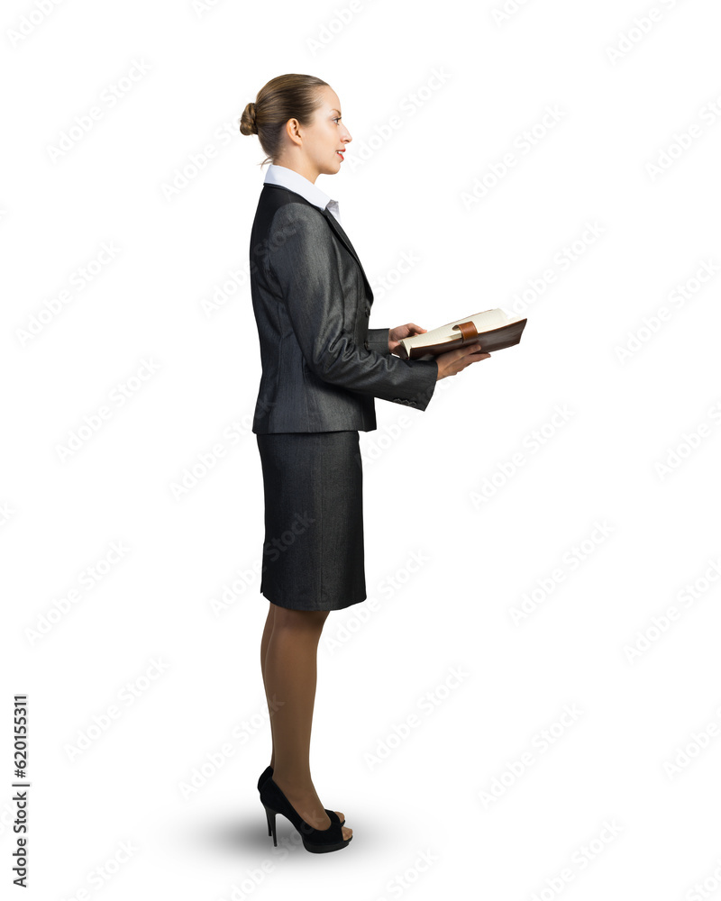 Businesswoman with notebook