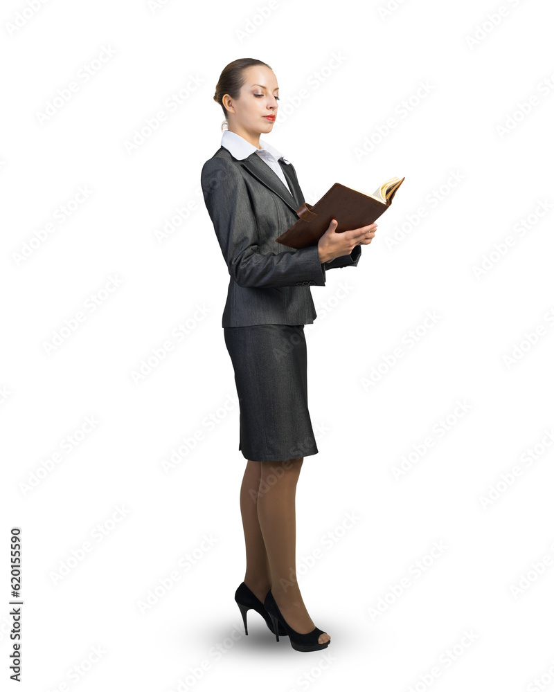 Businesswoman with notebook