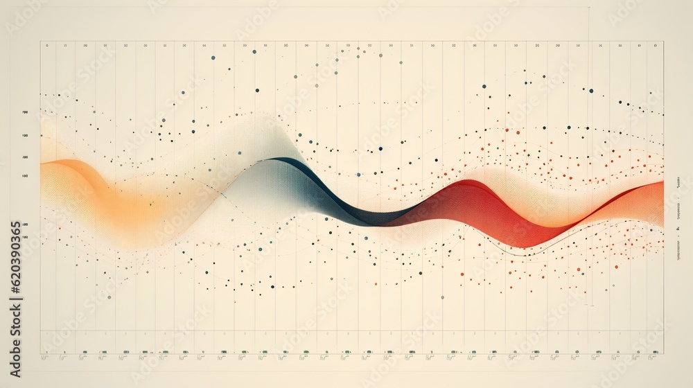 An abstract artistic depiction of data chart, symbolizing the vastness and complexity of data scienc