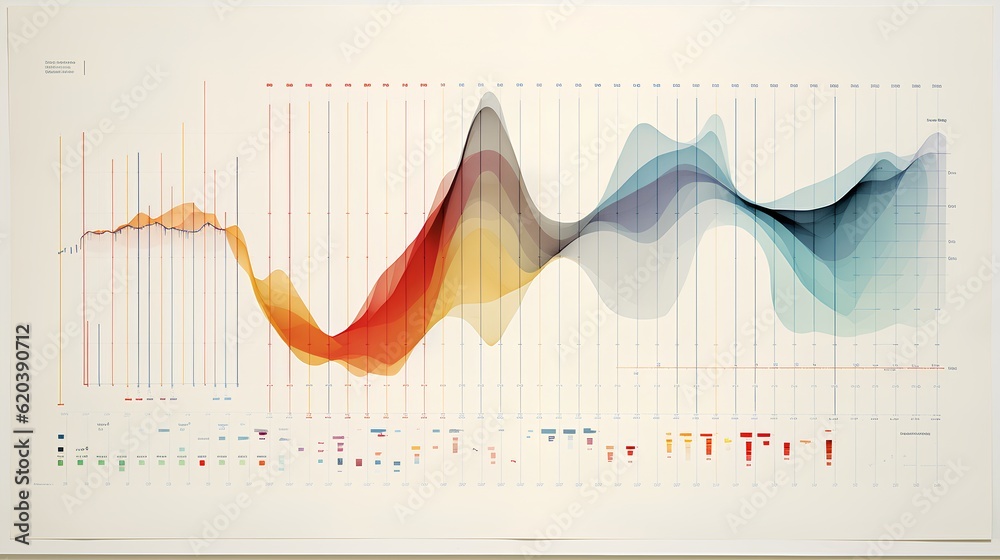 An abstract artistic depiction of data chart, symbolizing the vastness and complexity of data scienc