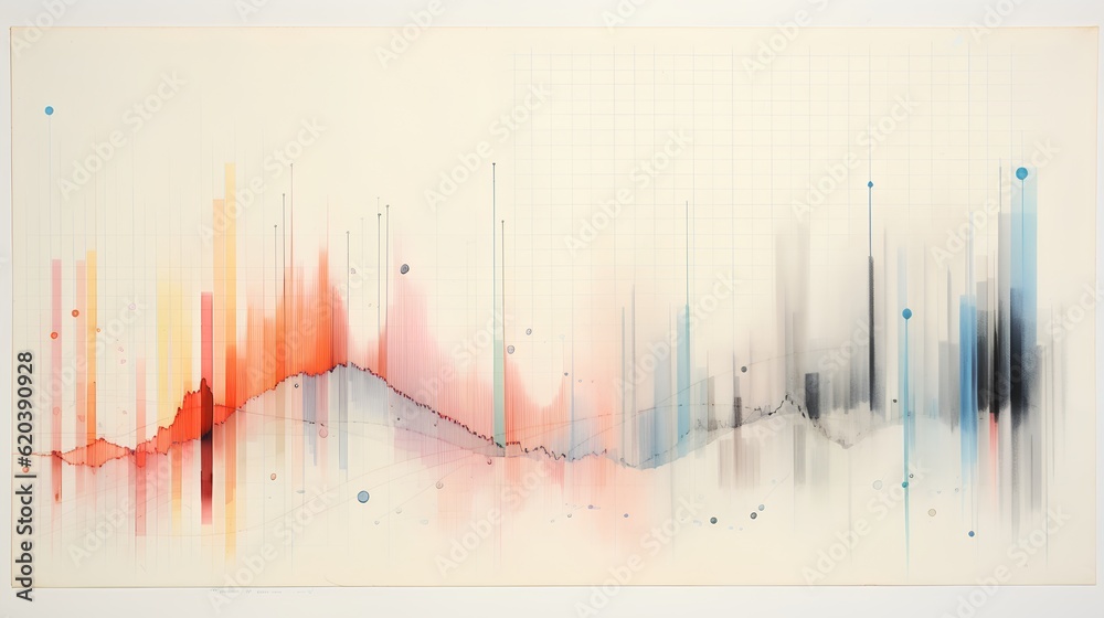 An abstract artistic depiction of data chart, symbolizing the vastness and complexity of data scienc