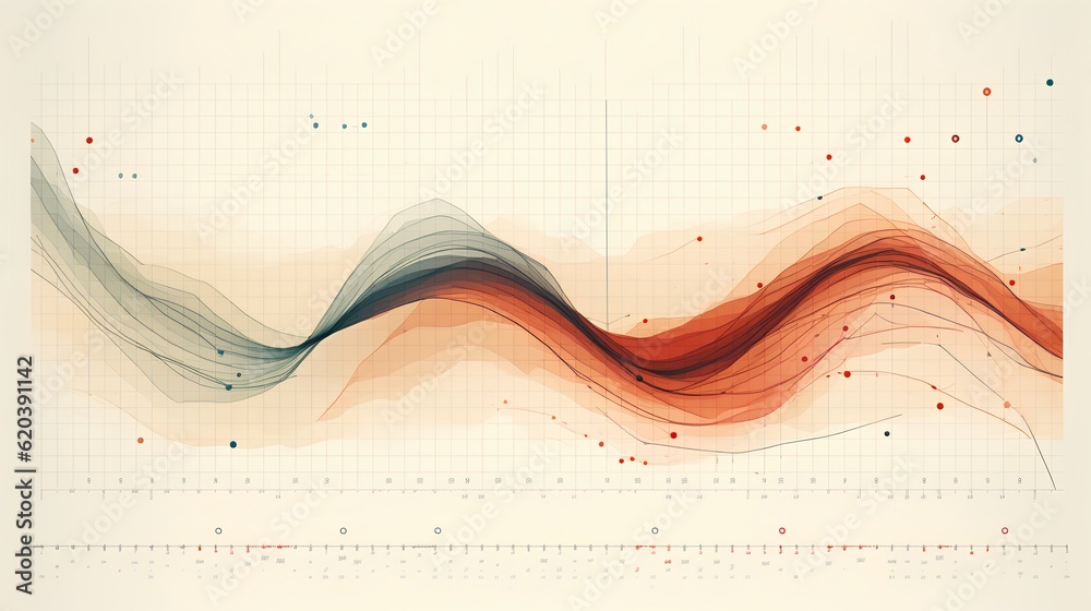 An abstract artistic depiction of data chart, symbolizing the vastness and complexity of data scienc