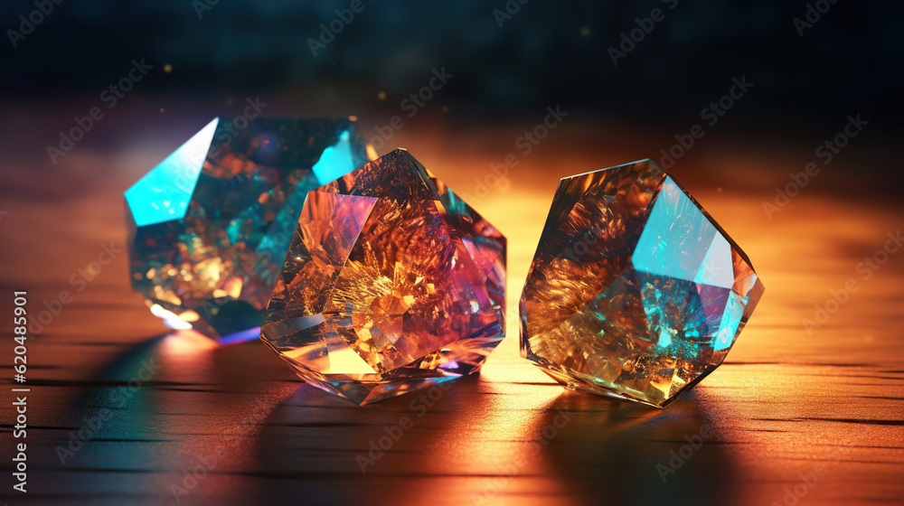 Amazing bright and shiny Luz Opal crystal cluster background. Jewel mineral detailed macro. Generati