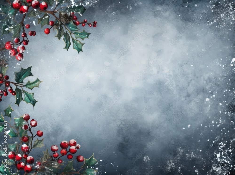 Christmas background. Illustration AI Generative.