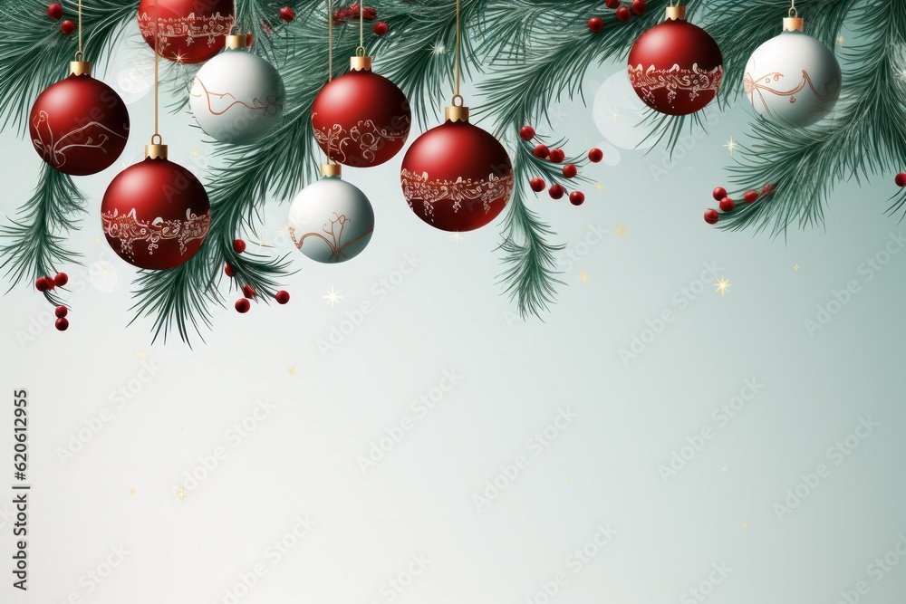 Christmas background. Illustration AI Generative.