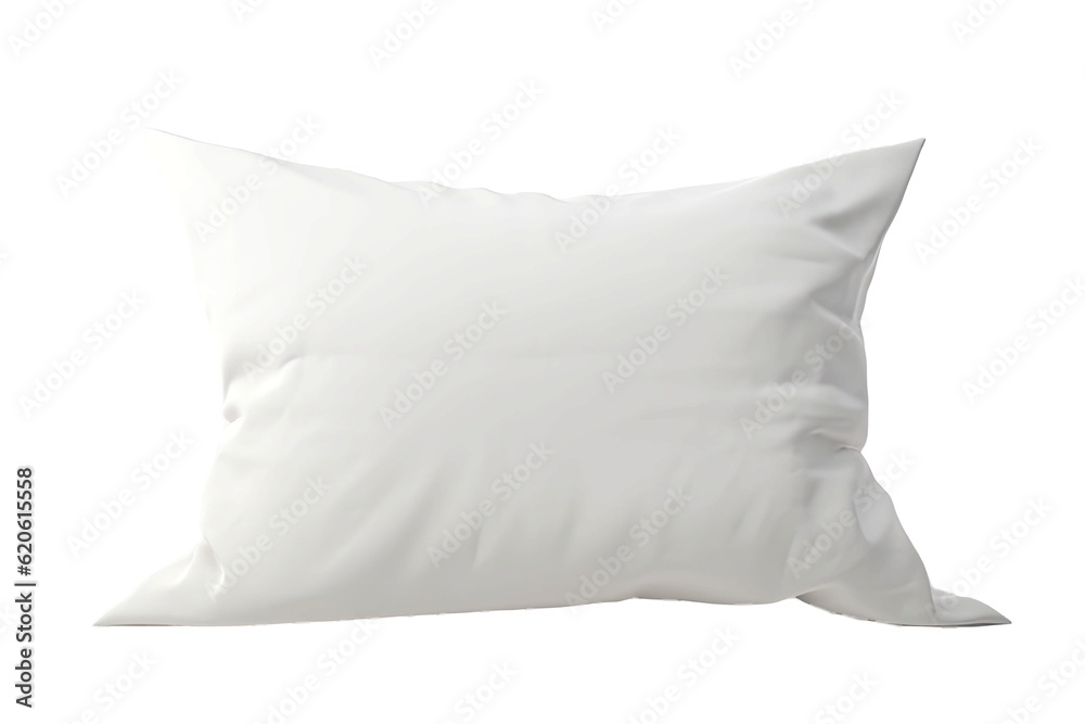 A transparent background showcasing a soft pillow without any markings.