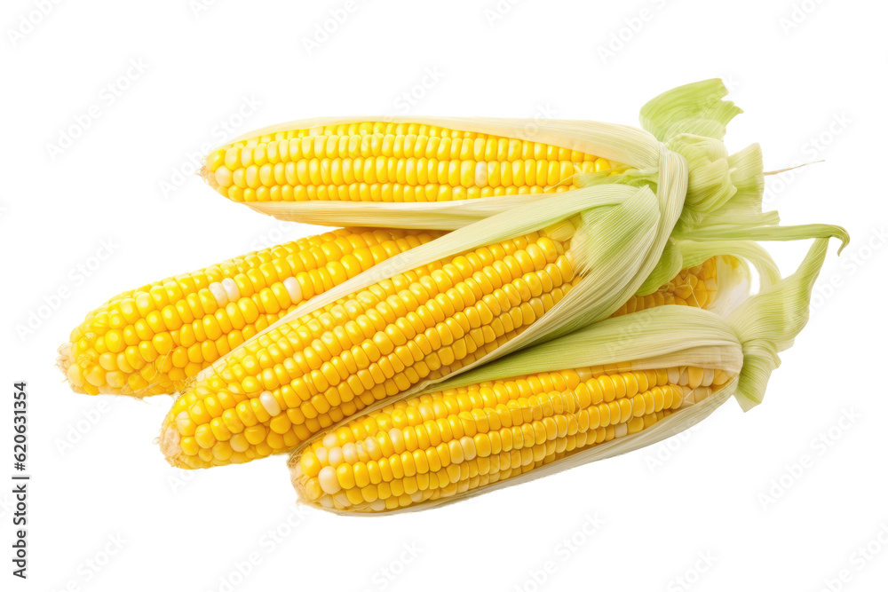 Corn on a background that is transparent.