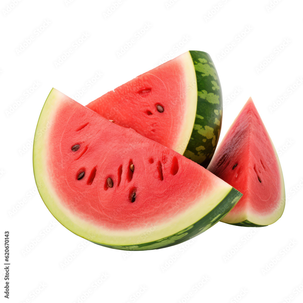 Ripe watermelon. Illustration AI Generative.