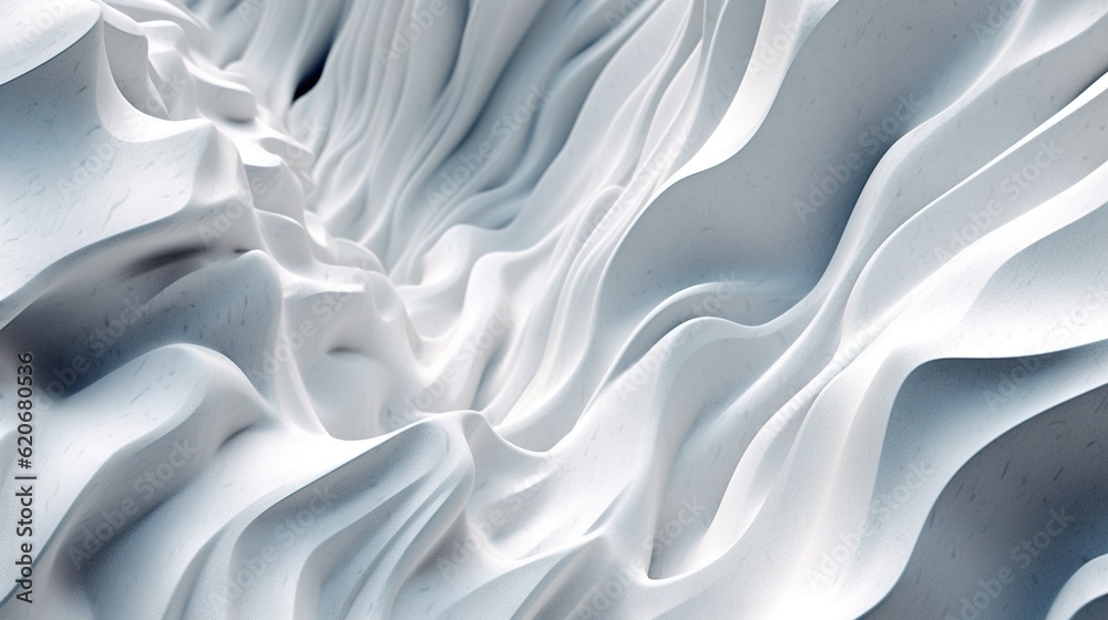  a close up view of a wavy white surface with a black background and a black and white photo of the 