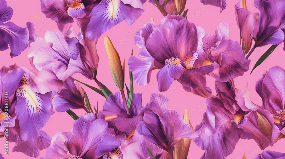  a pink background with purple flowers on a pink background with a pink background and a pink backgr