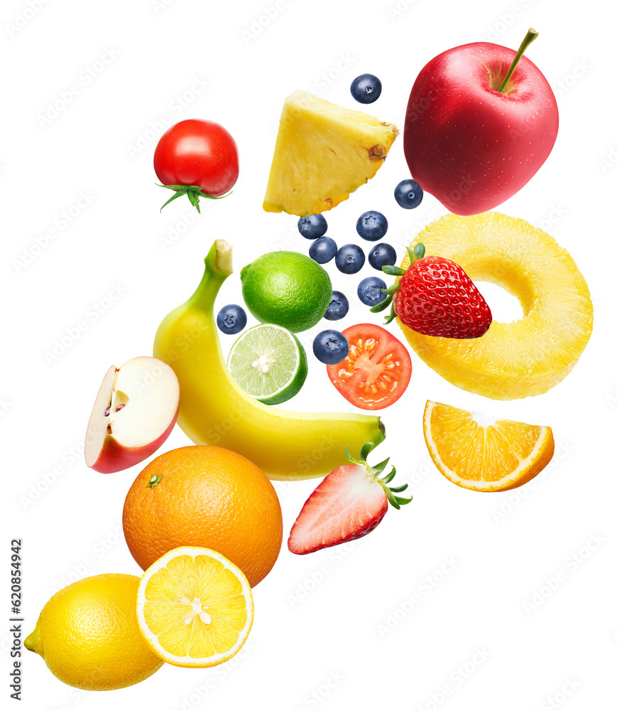 Various type of fruits isolated