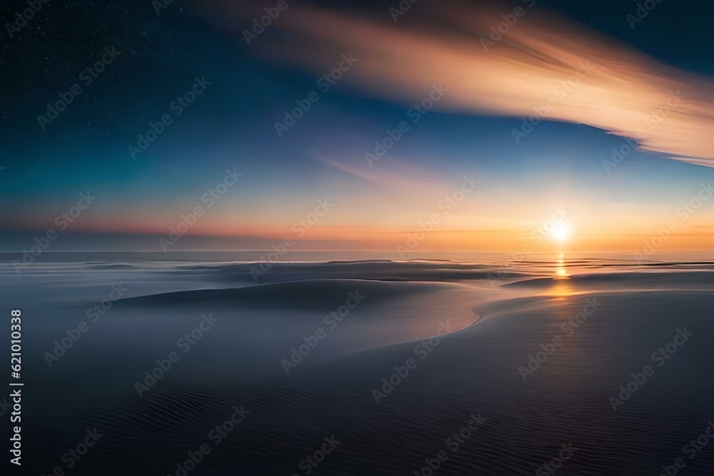 sunset over the sea