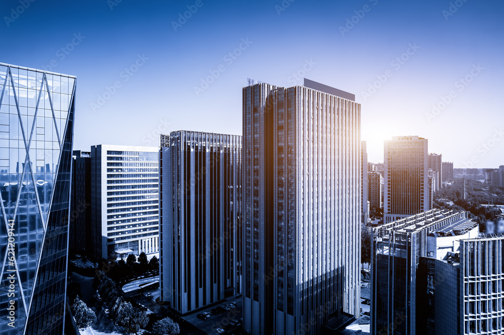 Blue City CBD skyscraper aerial photography