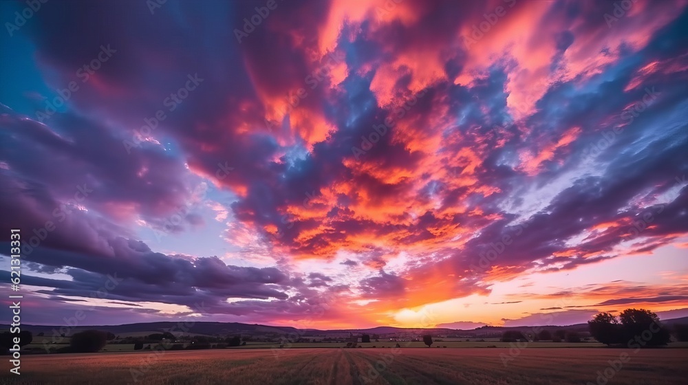 Captivating 4K time-lapse: majestic sunrise/sunset landscape with stunning natures light and rollin