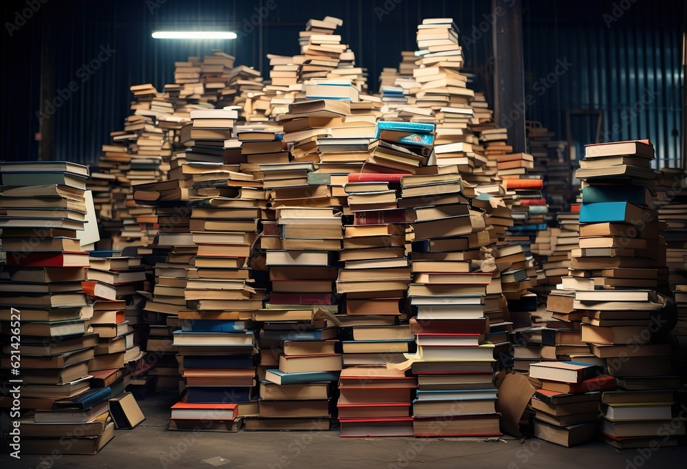 Piles of textbooks waiting to be explored