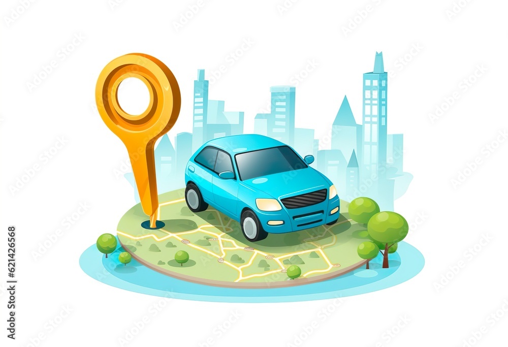 Rental car pick up point abstract concept vector