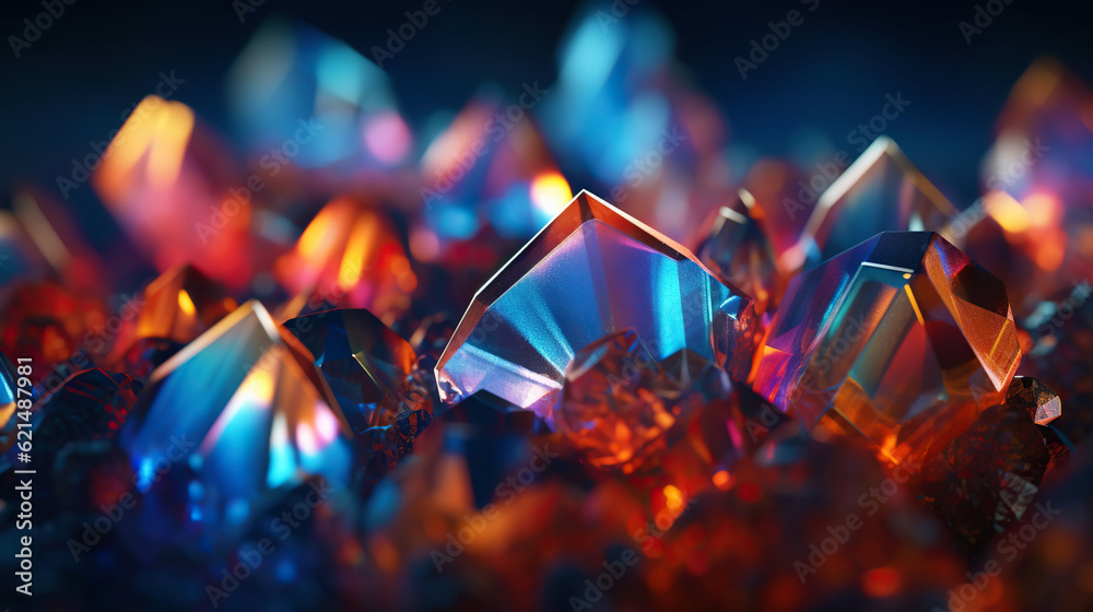 Amazing bright and shiny Luz Opal crystal cluster background. Jewel mineral detailed macro. Generati