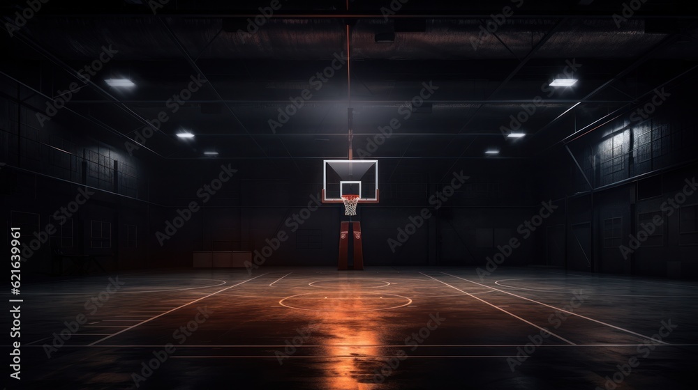 Basketball sport background. Illustration AI Generative.