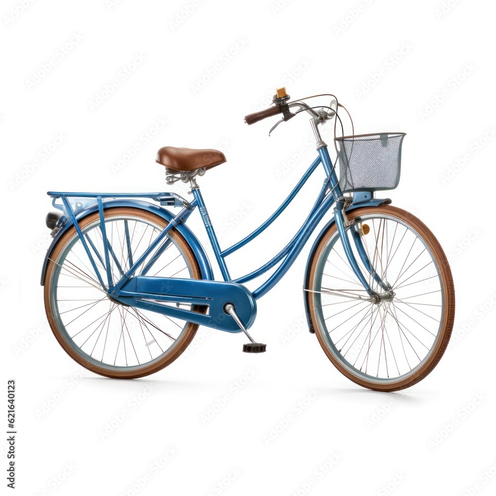 Bicycle isolated on white. Illustration AI Generative.