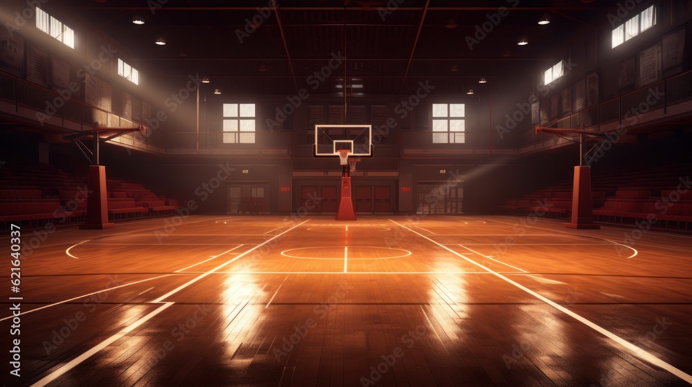 Basketball sport background. Illustration AI Generative.