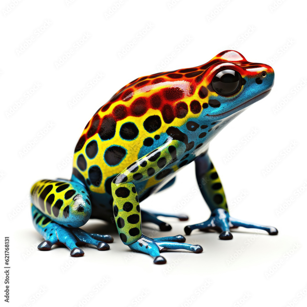 A striking Dart Frog (Dendrobatidae) in vibrant colors.