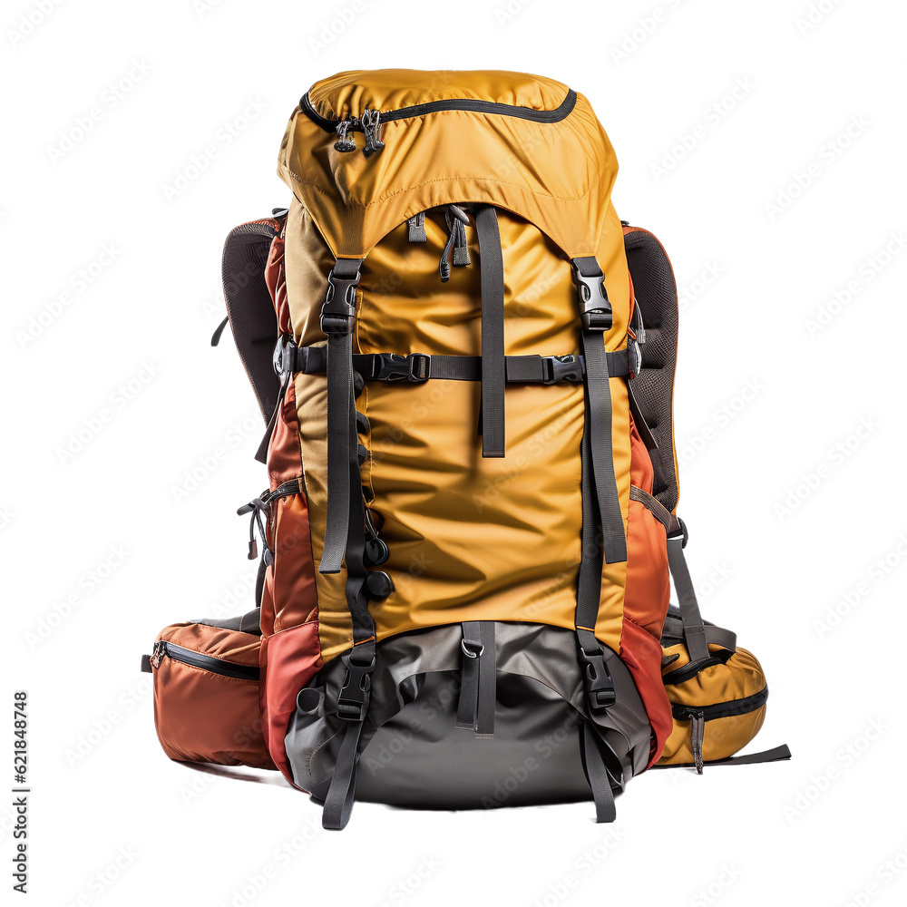 travel backpack isolated on white