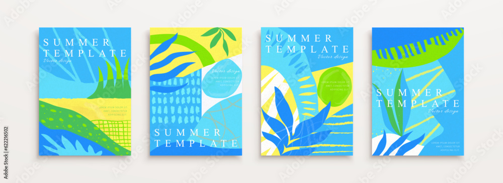 Abstract style poster template set