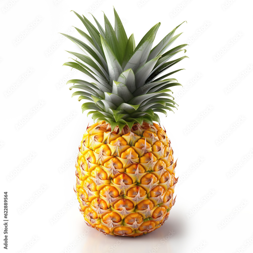 pineapple on a white background high resolution fire png