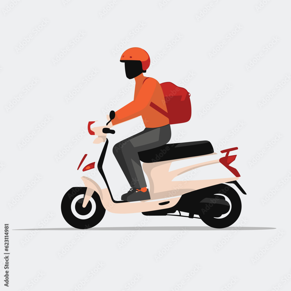 scooter vector flat minimalistic isolated illustration