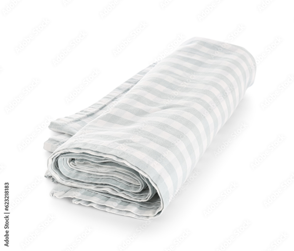 Rolled napkin isolated on white background