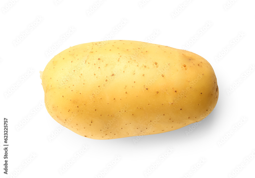 Raw potato isolated on white background