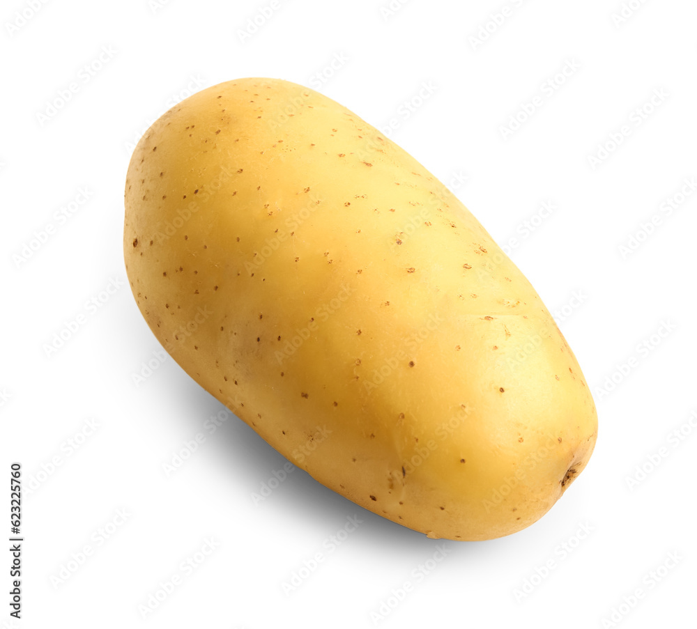 Raw potato isolated on white background