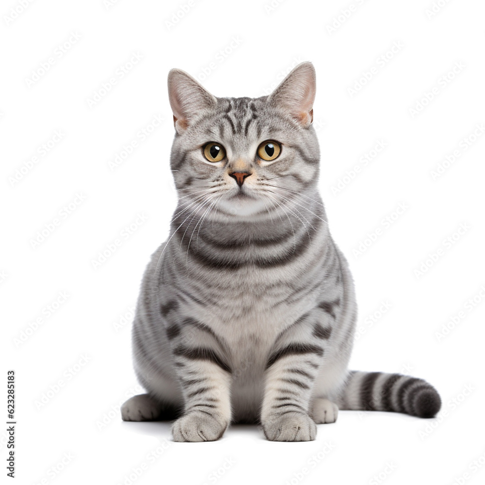 british cat isolated on white