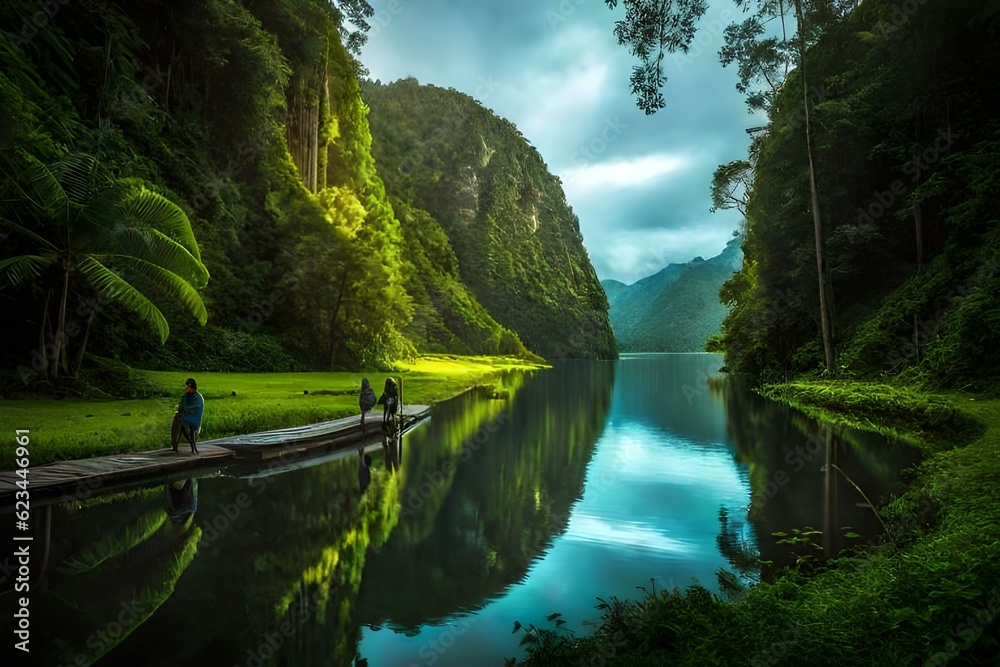 lake in the forest