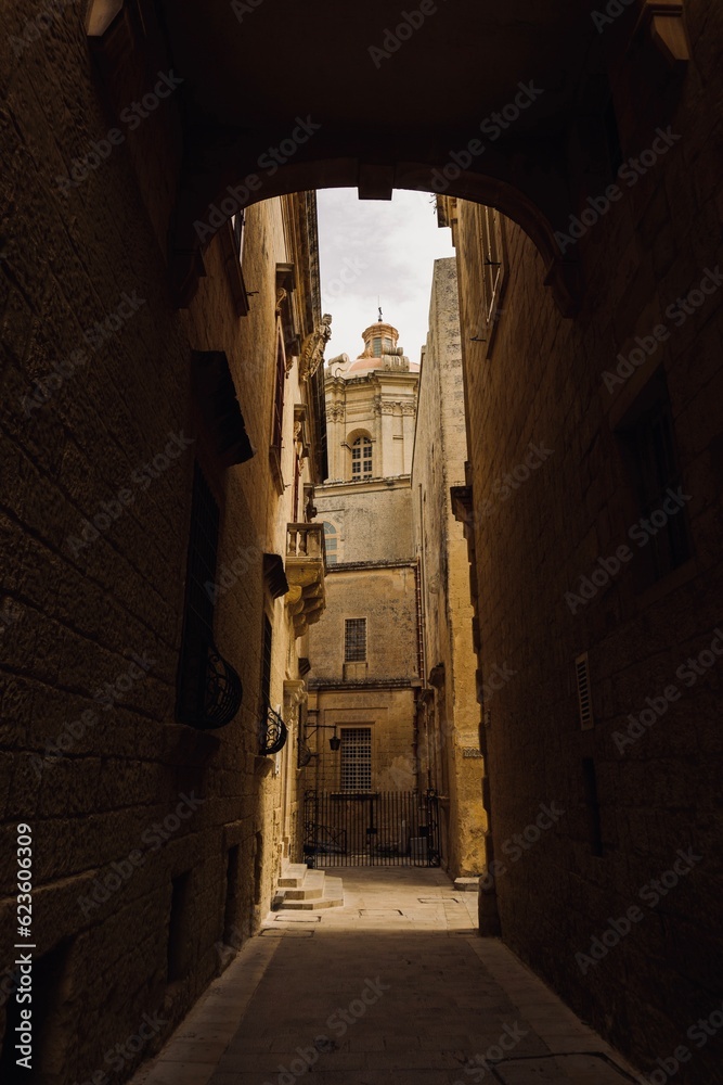 narrow street in the town