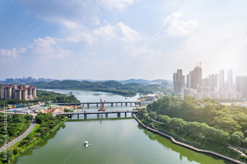 Cityscape of Zengcheng District, Guangzhou, China