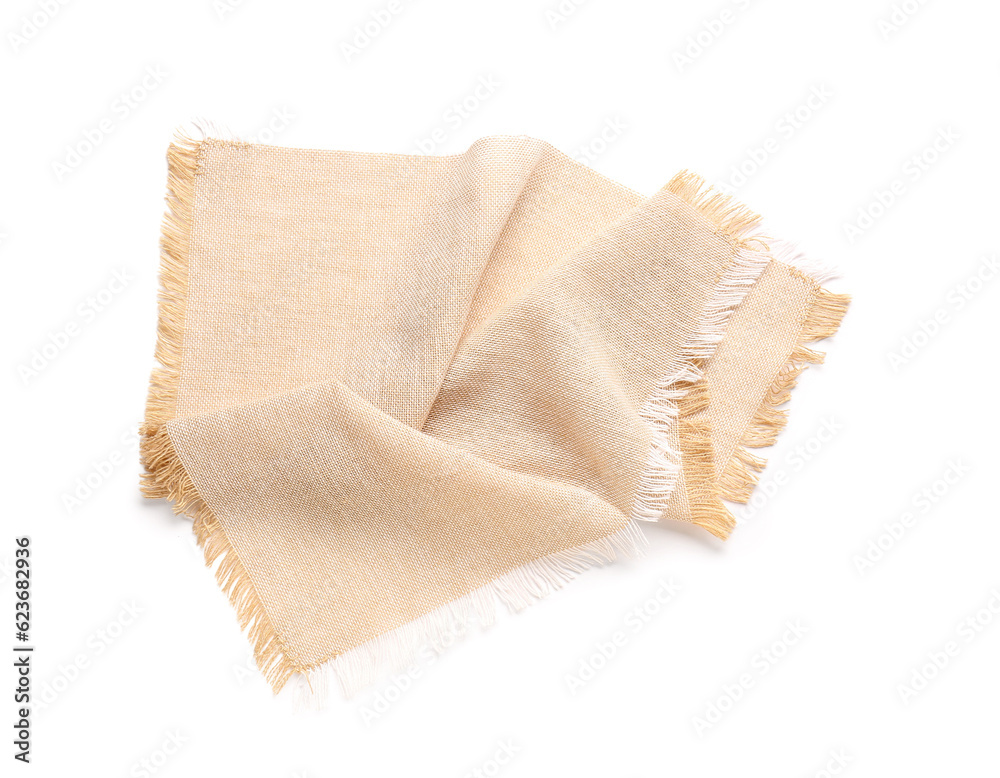 Clean napkin isolated on white background