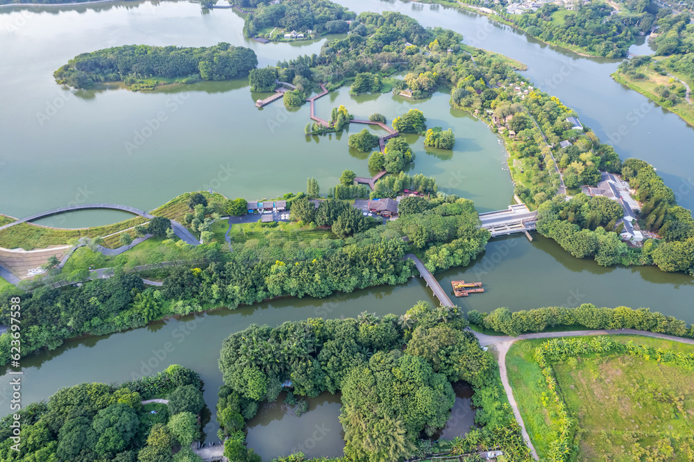 Scenery of Haizhu Lake Park in Guangzhou, China